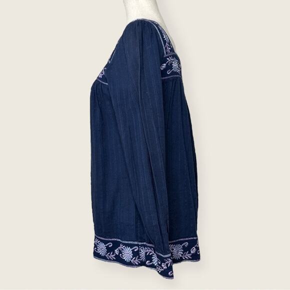 NWT | What Comes Around Goes Around | Embroidered Blouse | Blue | XS - Picture 4 of 11